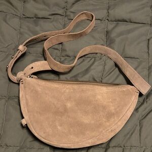 The Sak Tan Suede Sling Bag